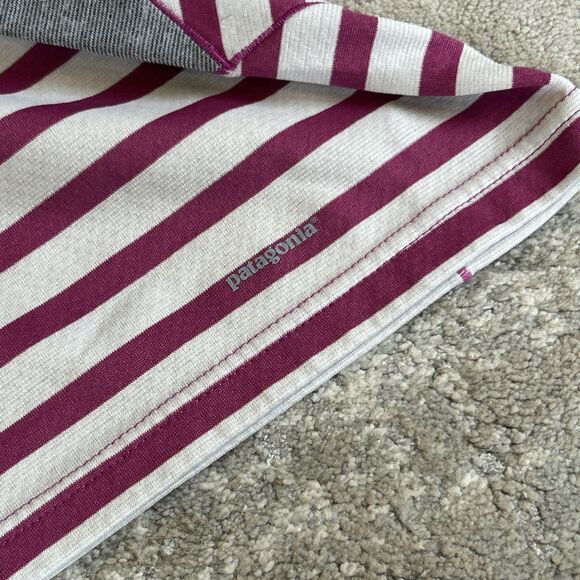 Patagonia Shirt Womens Medium Capilene 3 Midweight Crew Baselayer Top Striped - Picture 7 of 7